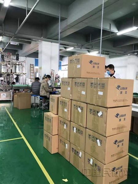 潤貝化工開足馬力生產航空消毒用品，深圳運輸助力疫情防控